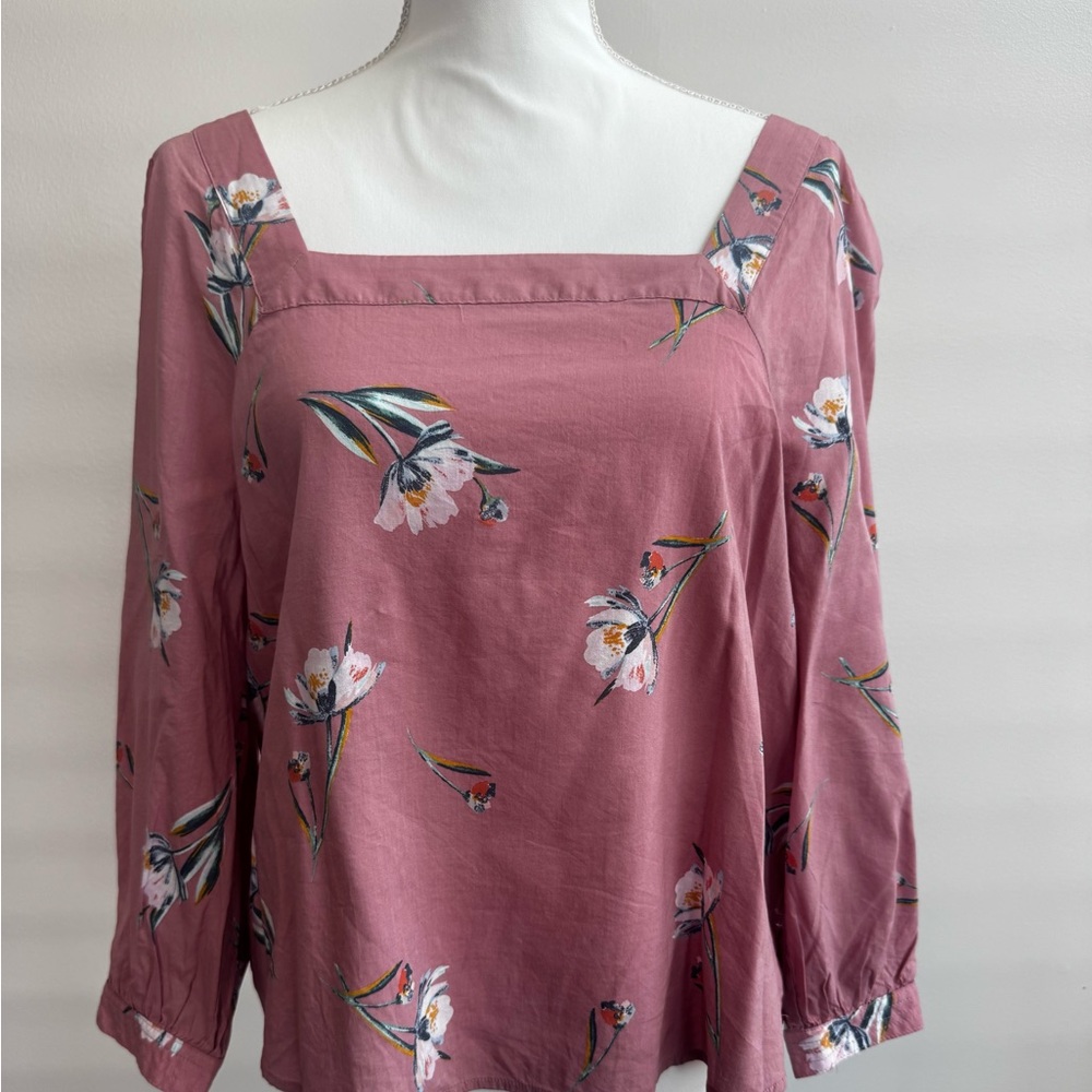 a.n.a Pink Floral Blouse